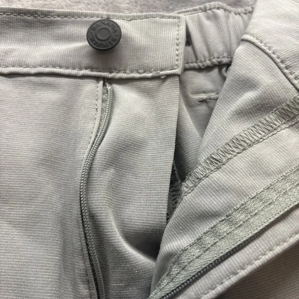 Banana Republic Shorts Mens Size 38 Gray Linen Chinos Casual